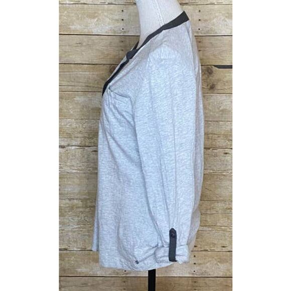 EDDIE BAUER OUTDOOR ROLL CUFF OPEN NECK CASUAL SIMPLE EVERYDAY COMFORT SHIRT - Picture 2 of 3